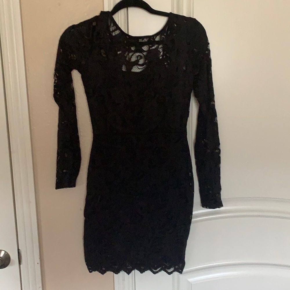 Black mini dress